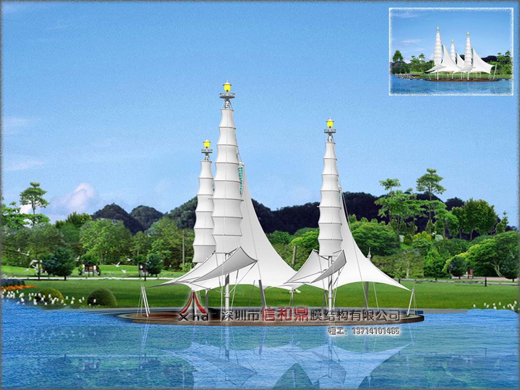 景观膜结构设计效果图