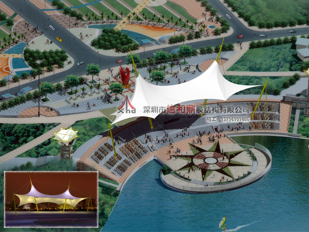 观礼台张拉膜结构遮阳棚