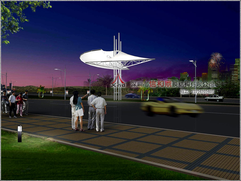 景观膜结构设计效果图