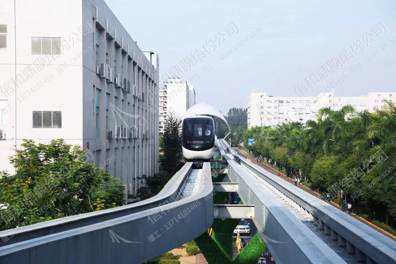 高铁站张膜结构雨棚效果图片