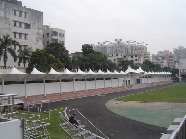 体育看台膜结构遮阳棚