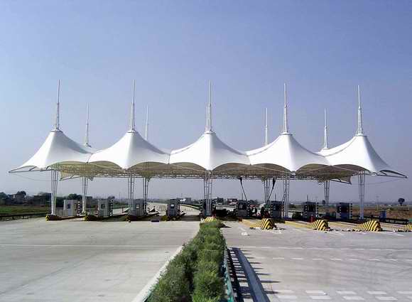 膜结构收费站遮阳雨棚定制