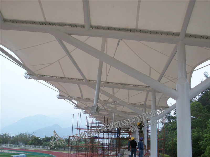 体育看台膜结构遮阳雨棚图片