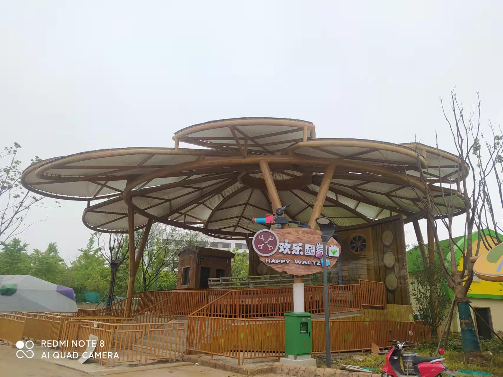 儿童游乐场膜结构遮阳顶棚工程案例