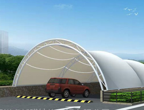 车库入口膜结构雨棚