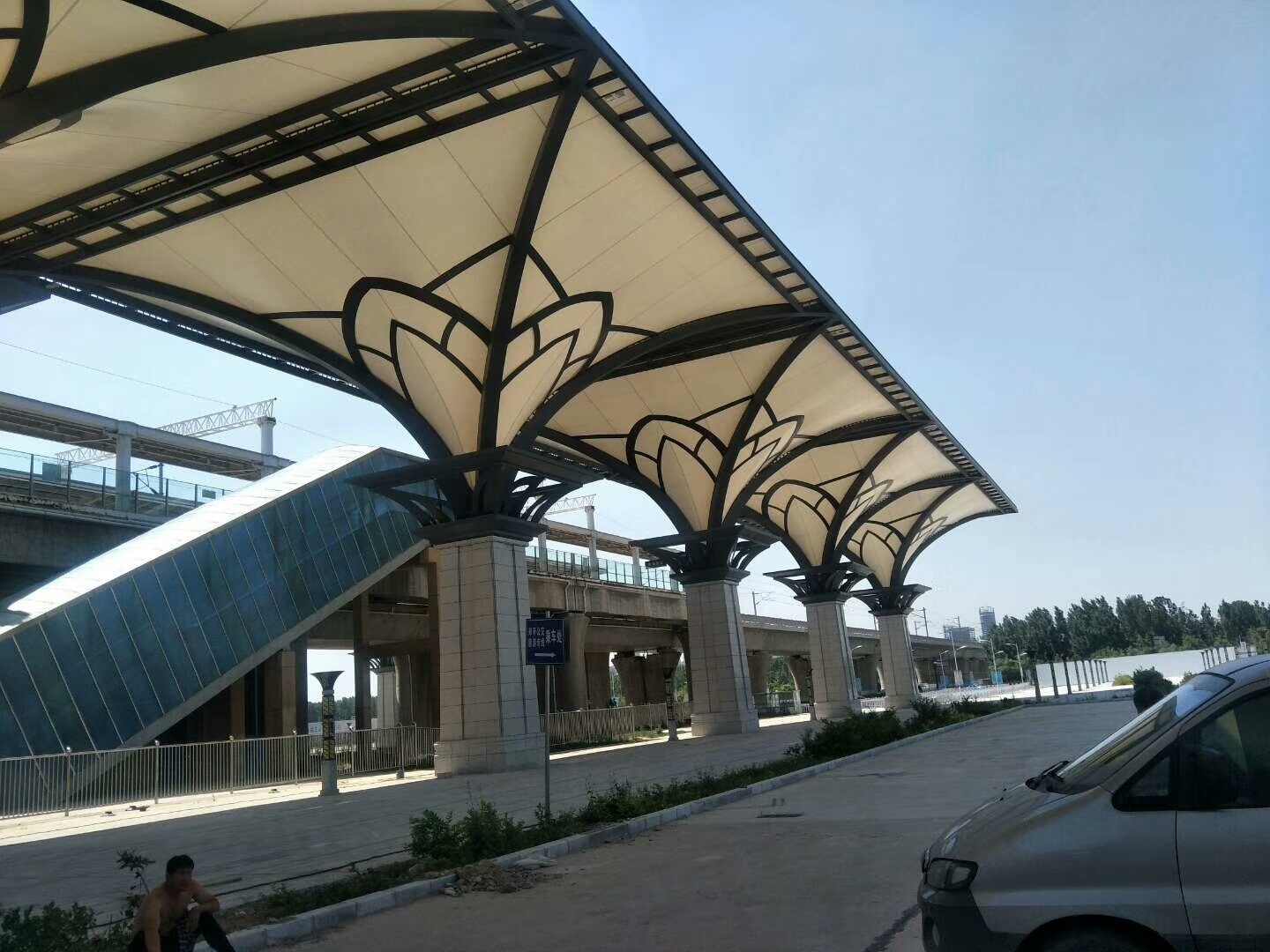 膜结构景观遮阳棚工程案例