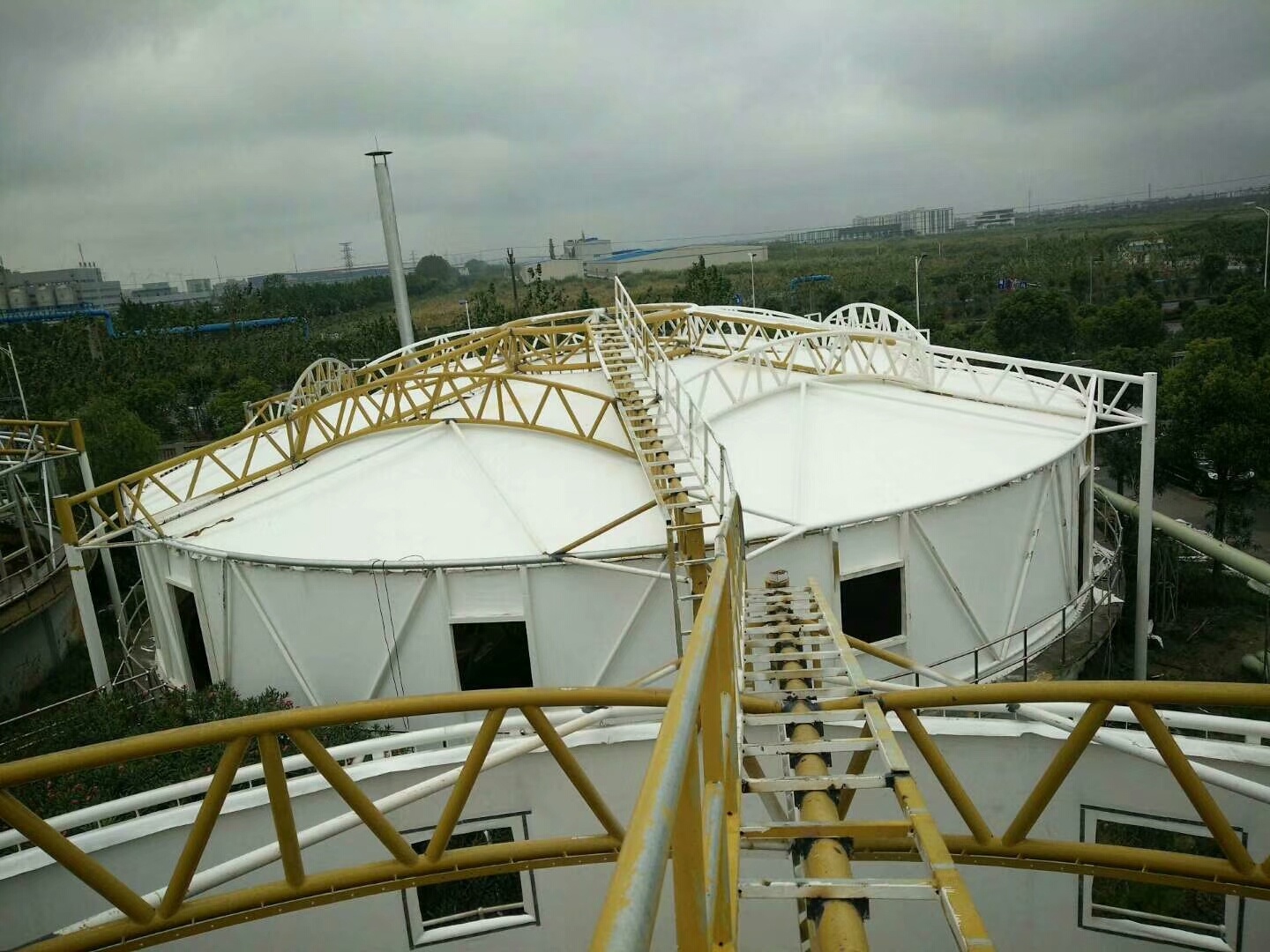 膜结构污水池加盖工程案例