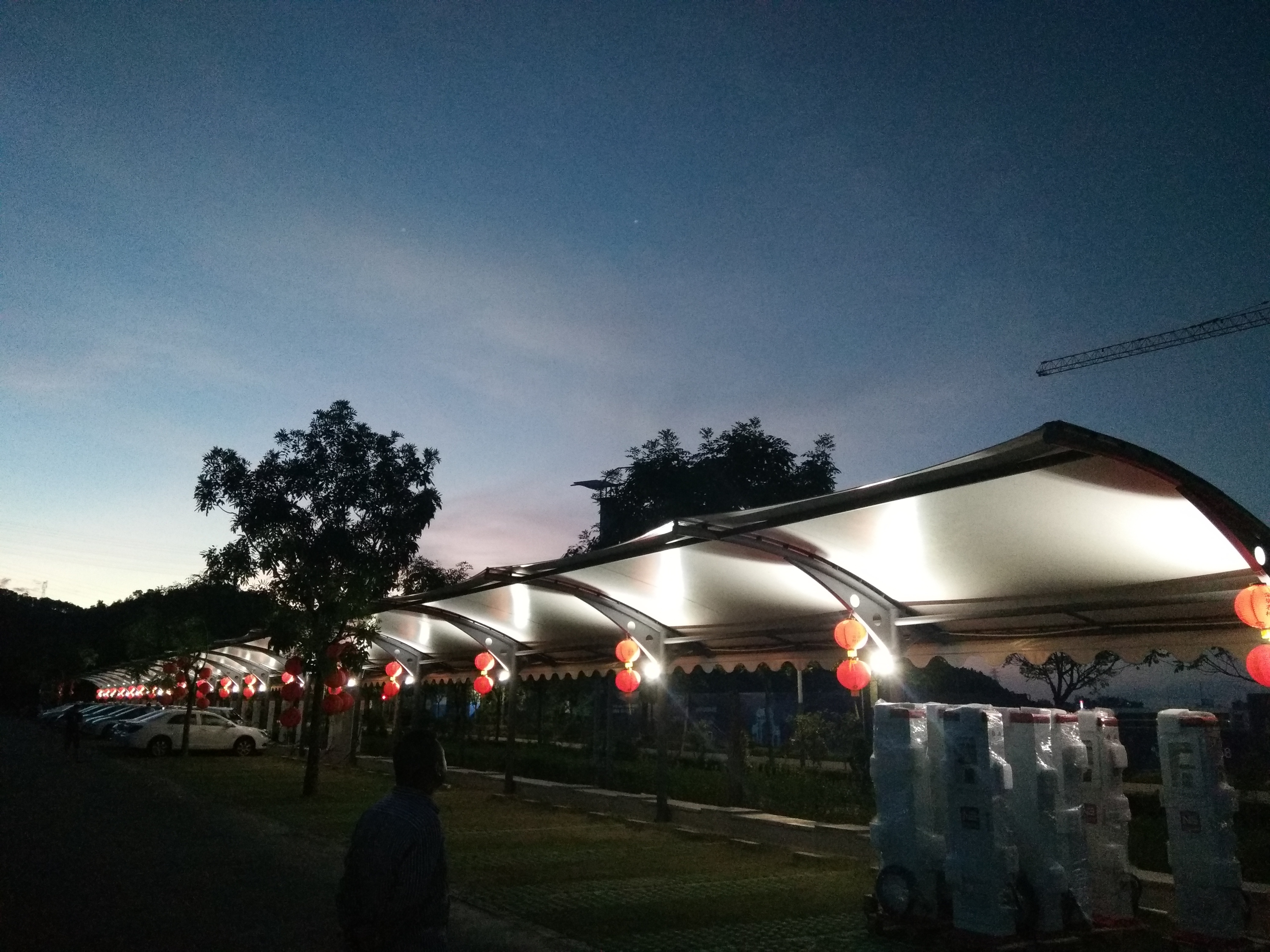 膜结构停车棚图片