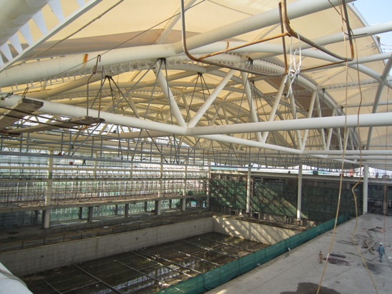 游泳馆ptfe膜结构屋面