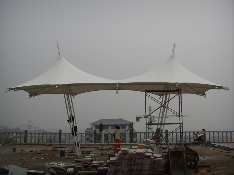 膜结构景观伞工程图片