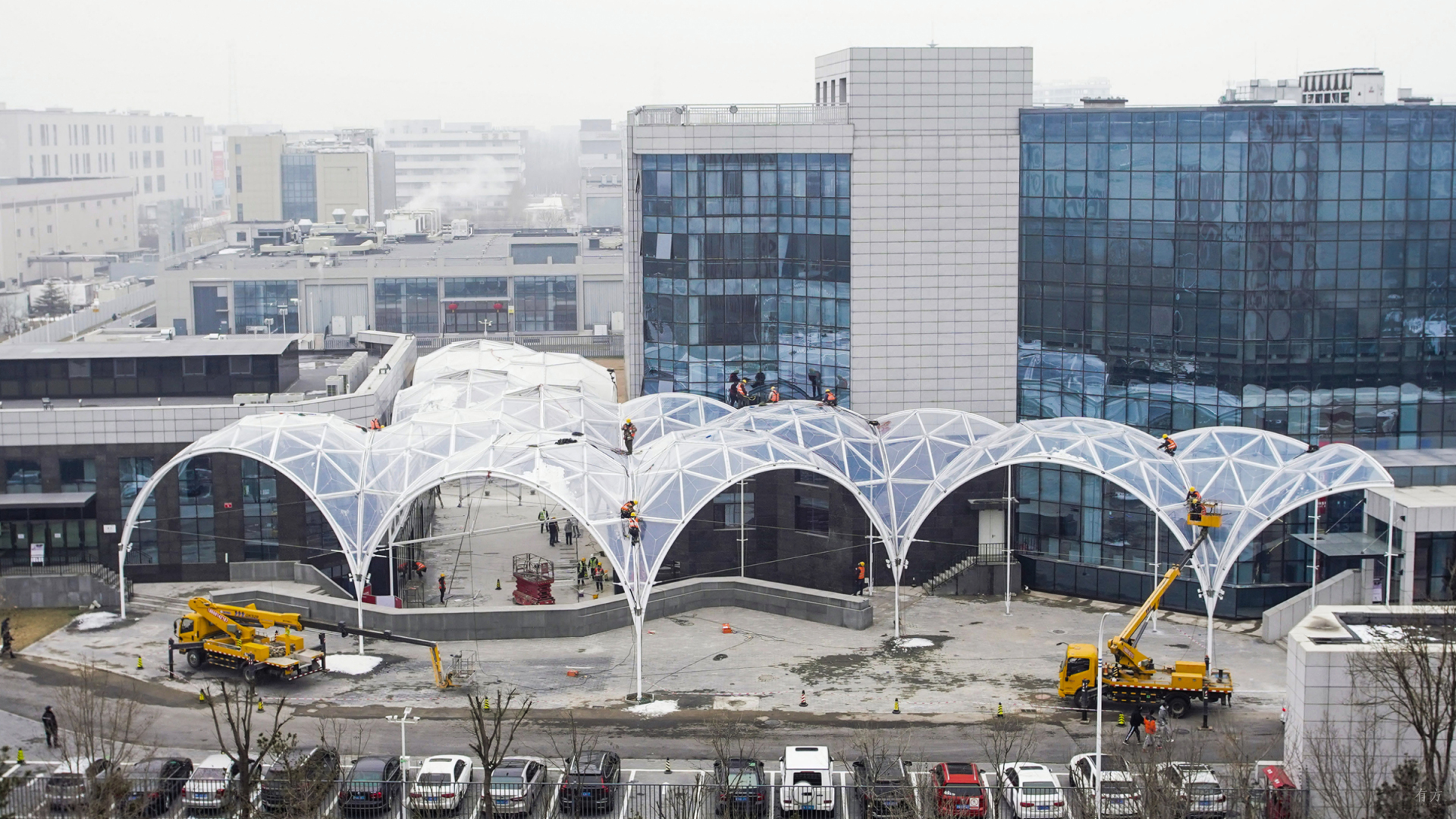 膜结构景观棚图片