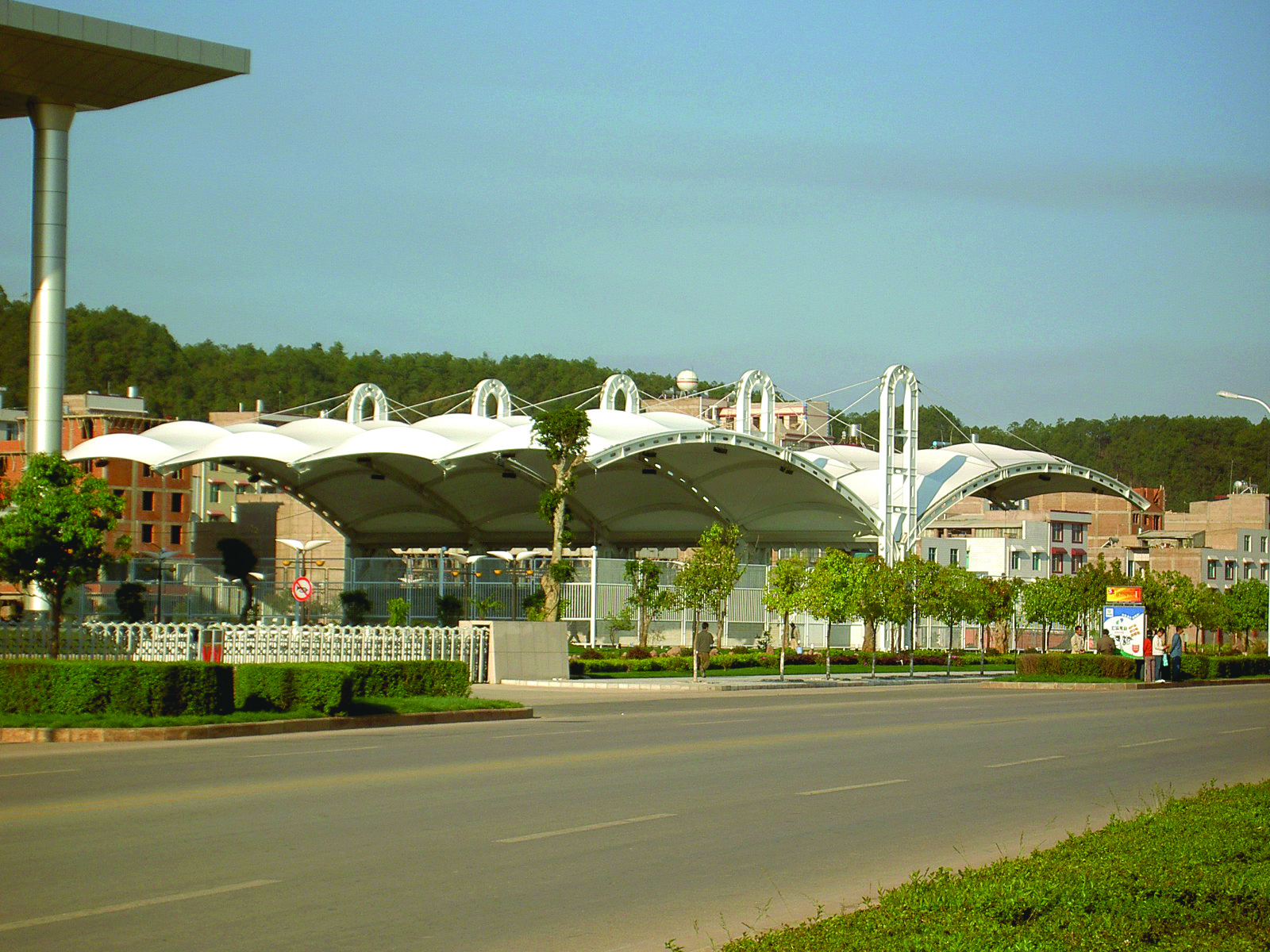 网球场膜结构顶棚