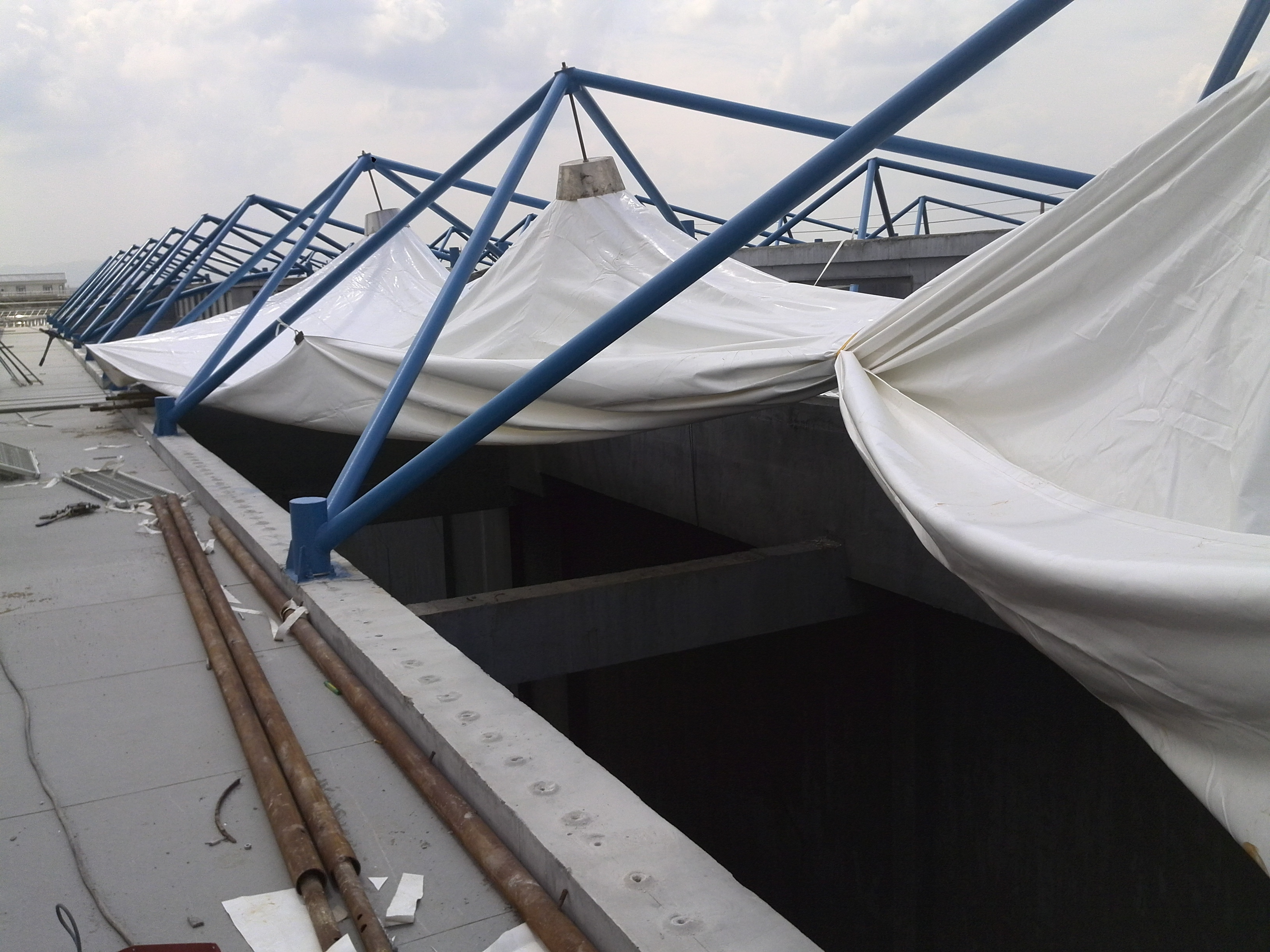 膜结构污水池反吊膜加盖