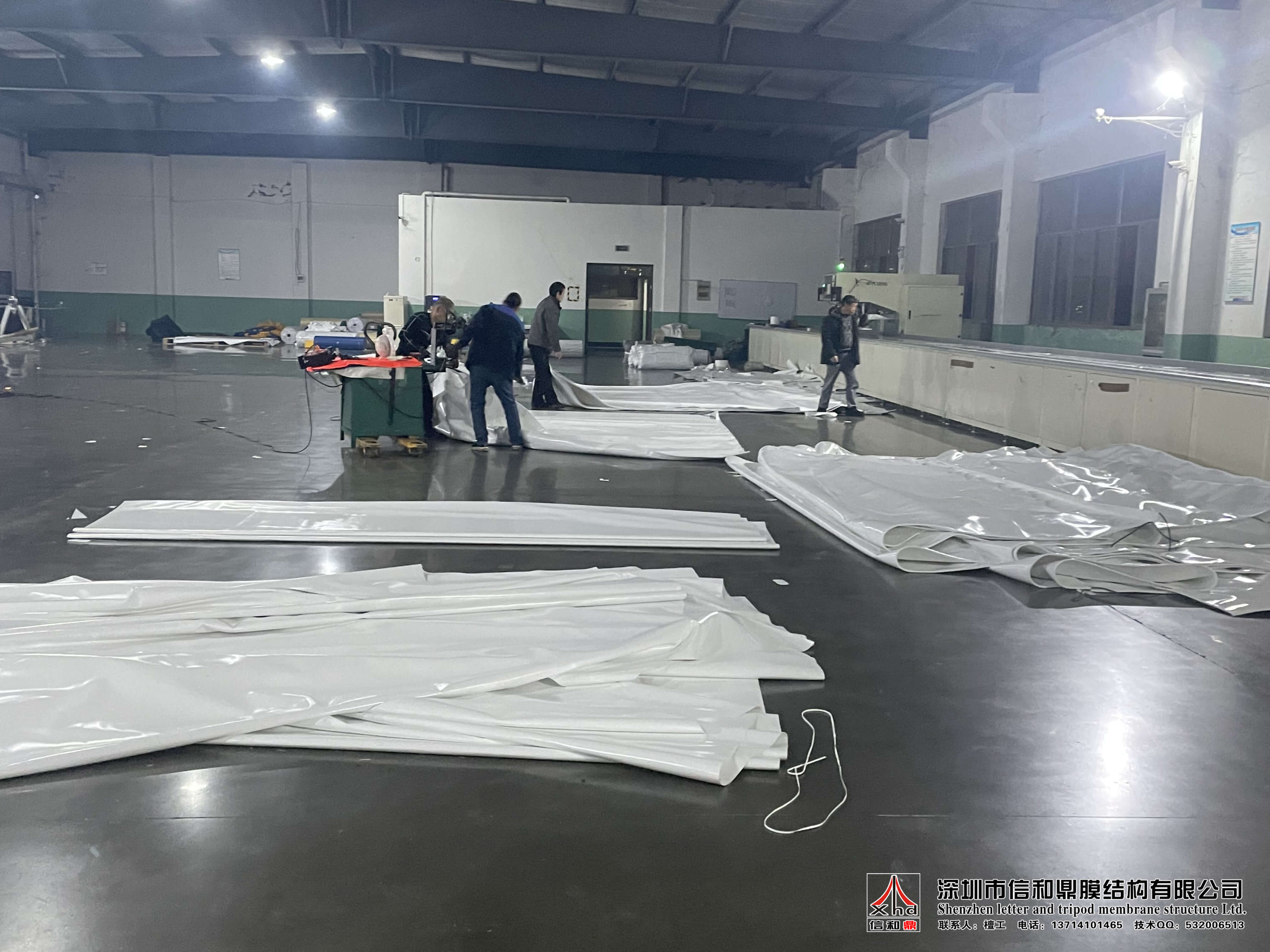 深圳信和鼎膜结构厂家加工视频