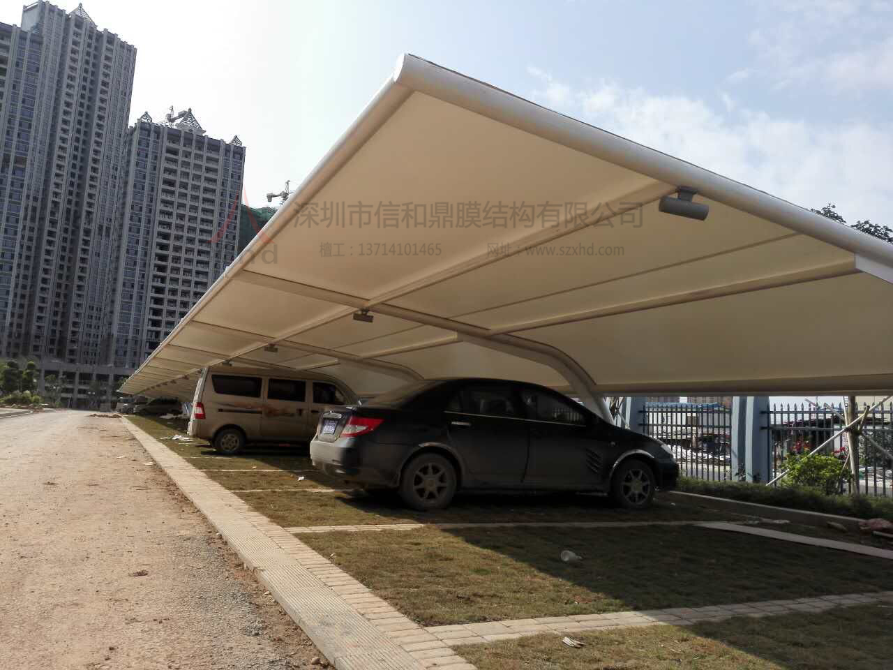 停车场膜结构车棚设计方案