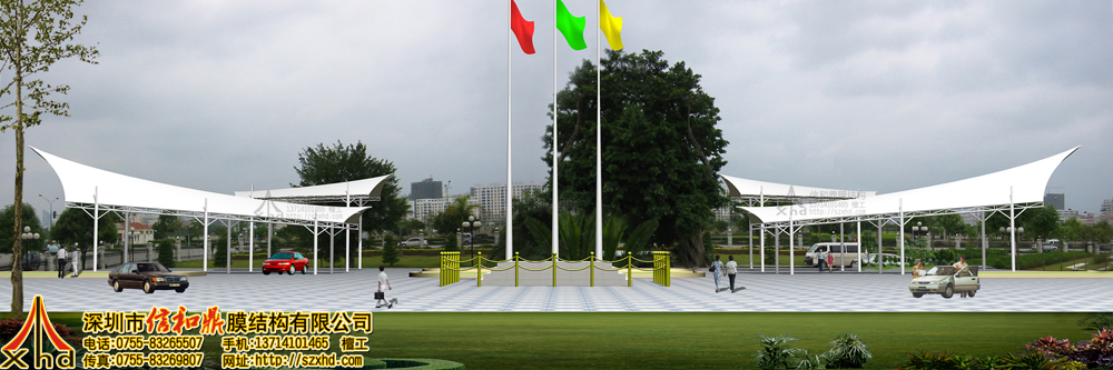 膜结构车棚设计效果图