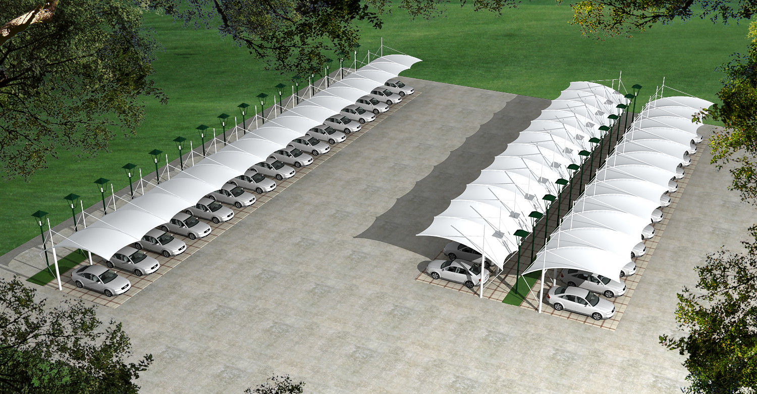 车棚膜结构停车棚