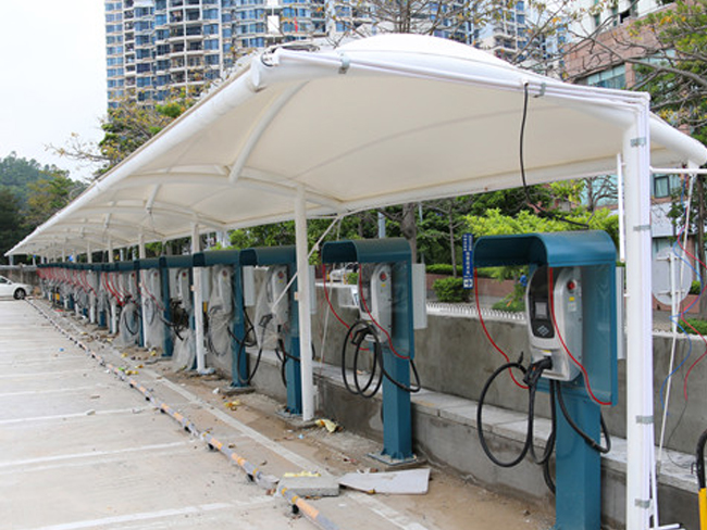 充电桩膜结构雨棚